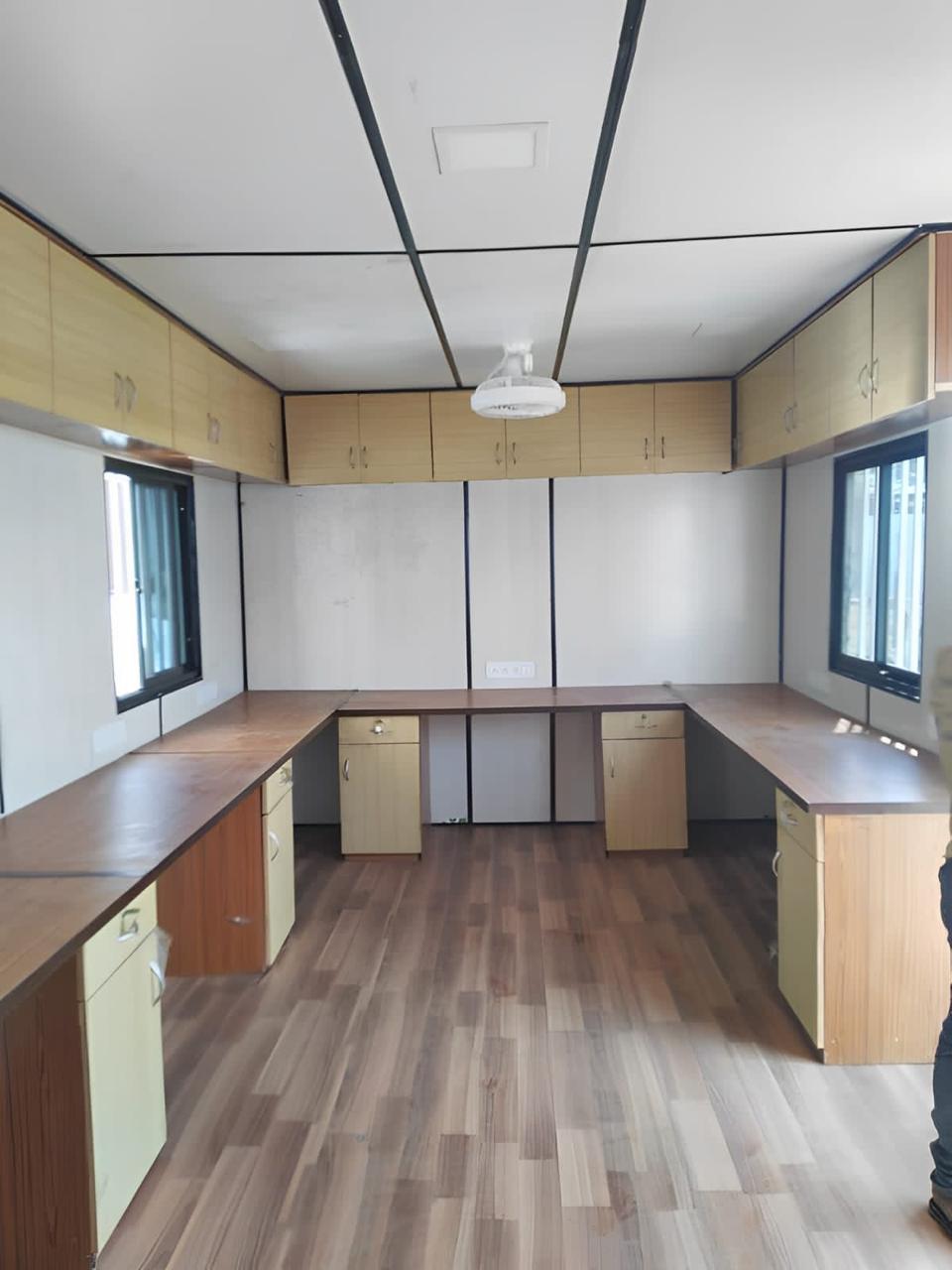 Container home in mountain setting